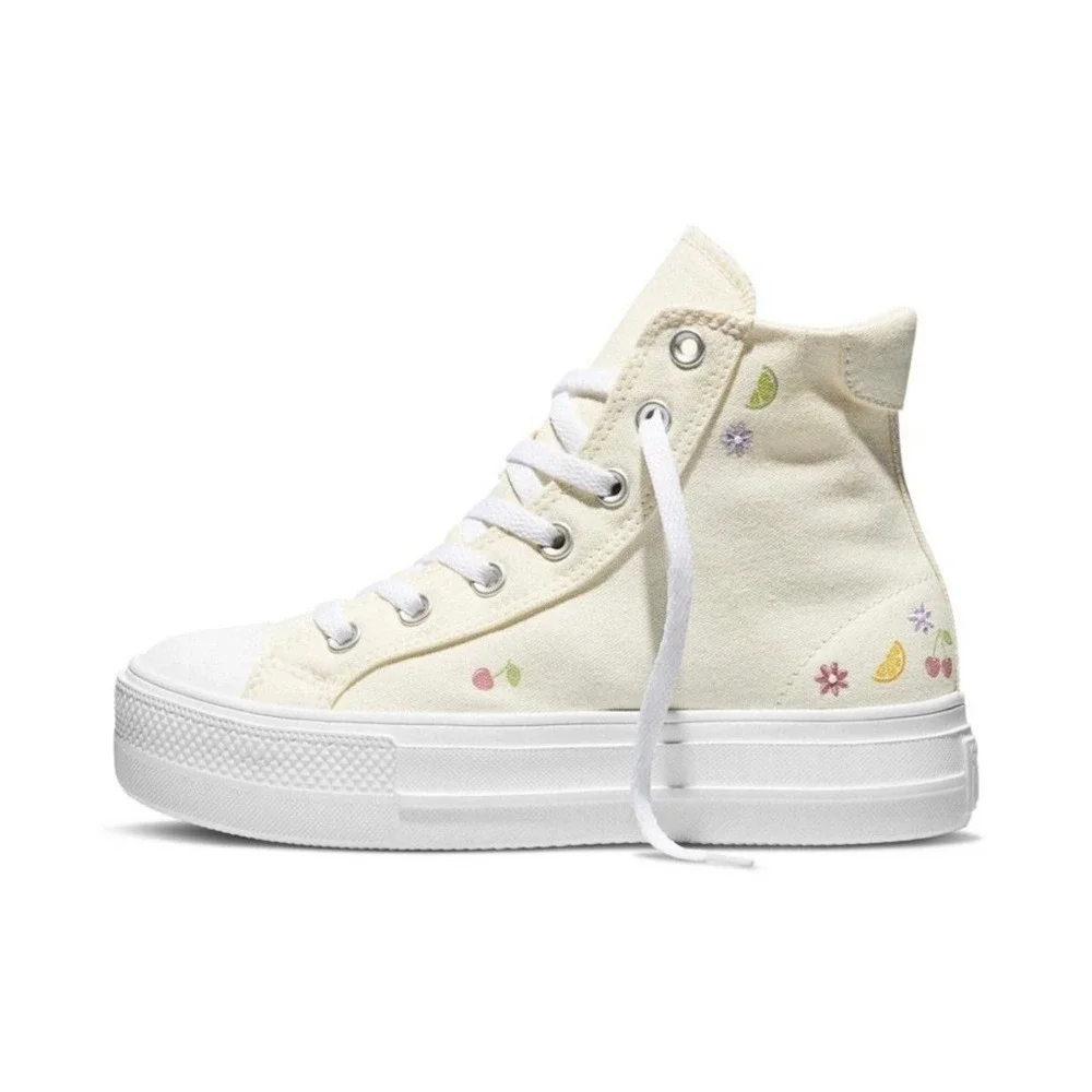 Converse Chuck Taylor All Star Lift Platform High Top Cream Fruit Shoes Women 10